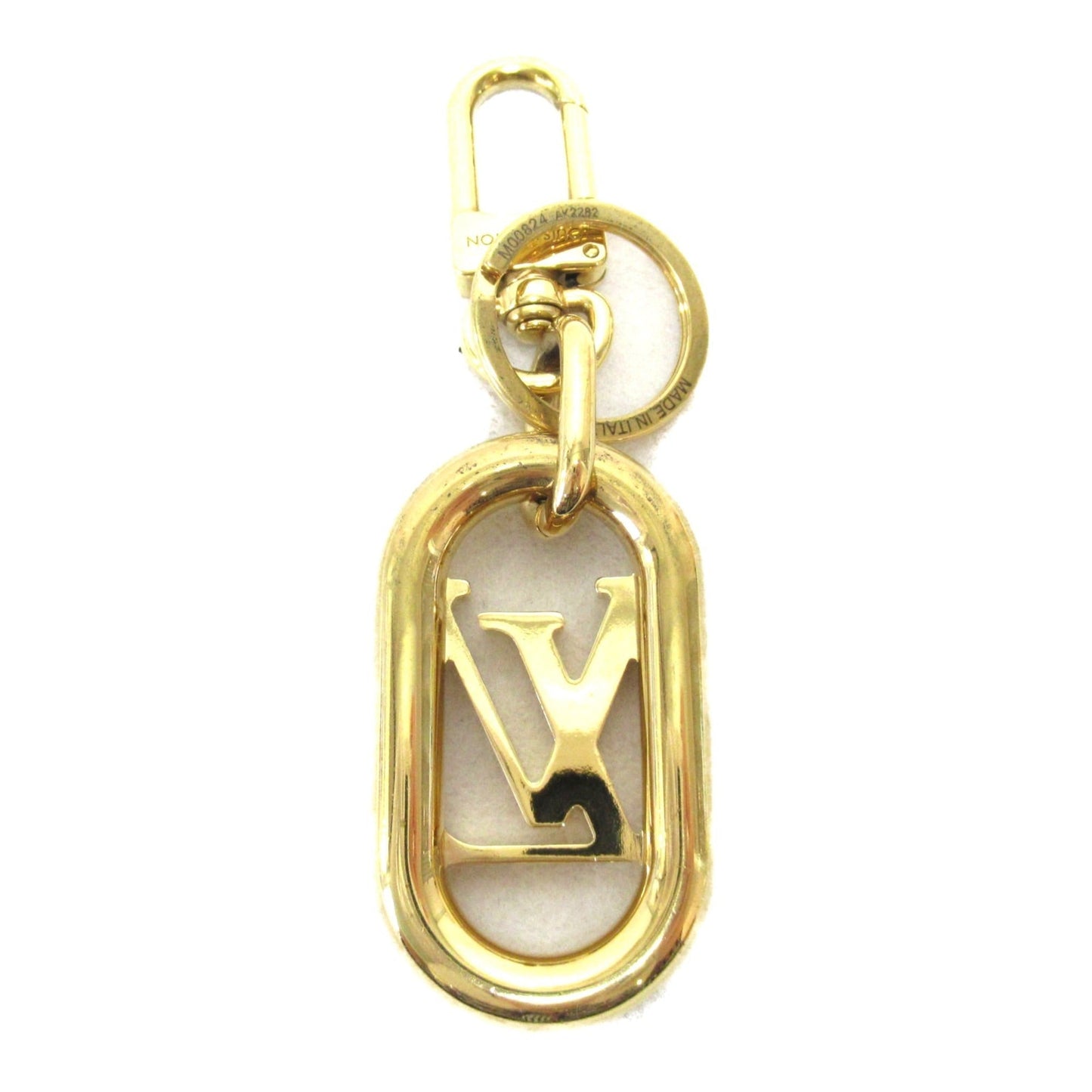 LOUIS VUITTON Key chain/LV link Gold metal M00824