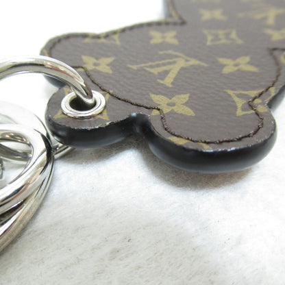 LOUIS VUITTON Portocre Christmas Keychain Brown leather MO0342