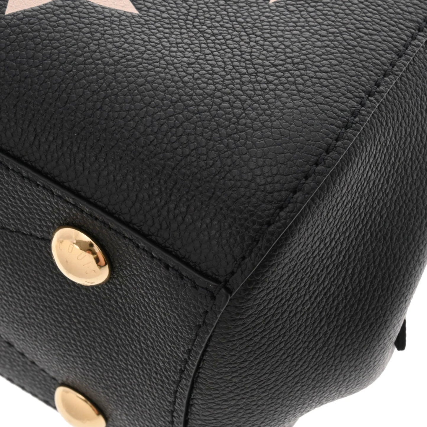 LOUIS VUITTON Monogram Emplant Montaigne BB Noir Beige M45489 Women's Bag