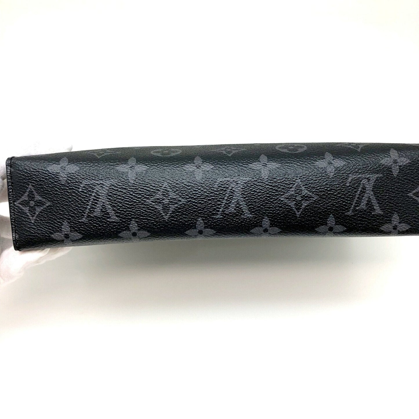 LOUIS VUITTON Pochette Voyage M61692 Monogram Eclipse Black Silver Hardware Men's Second Bag