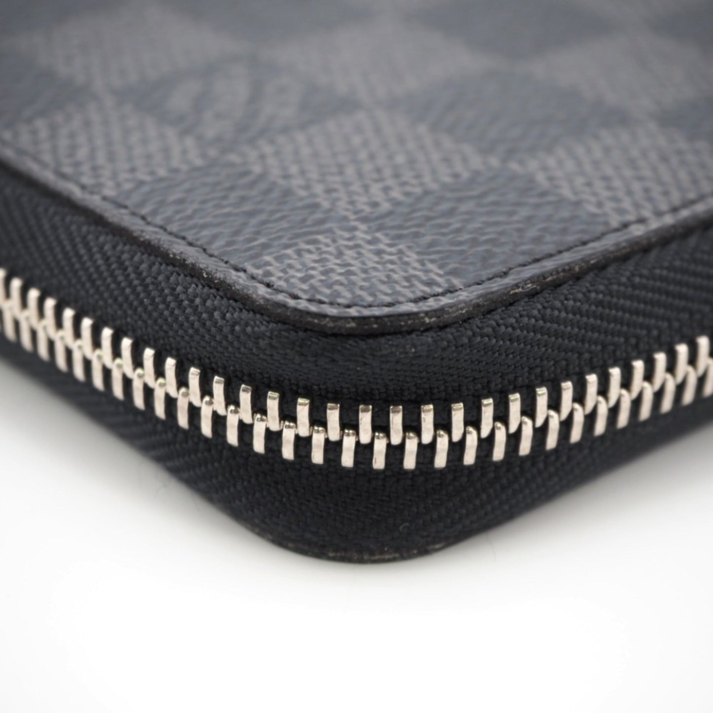 LOUIS VUITTON N60632 Zippy Organizer Round Zipper Damier Graphite Long Wallet Black Men's