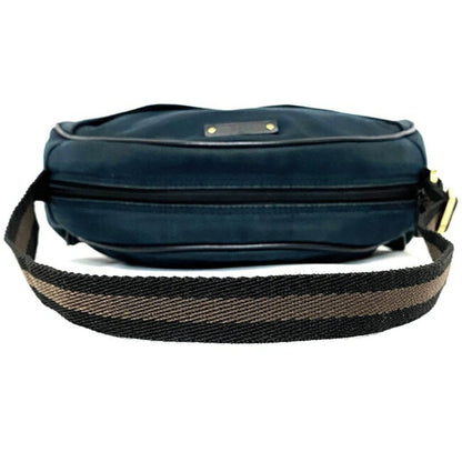 Gucci Shoulder Bag Black Micro GG 90781 Canvas Leather GUCCI Half Moon Handbag