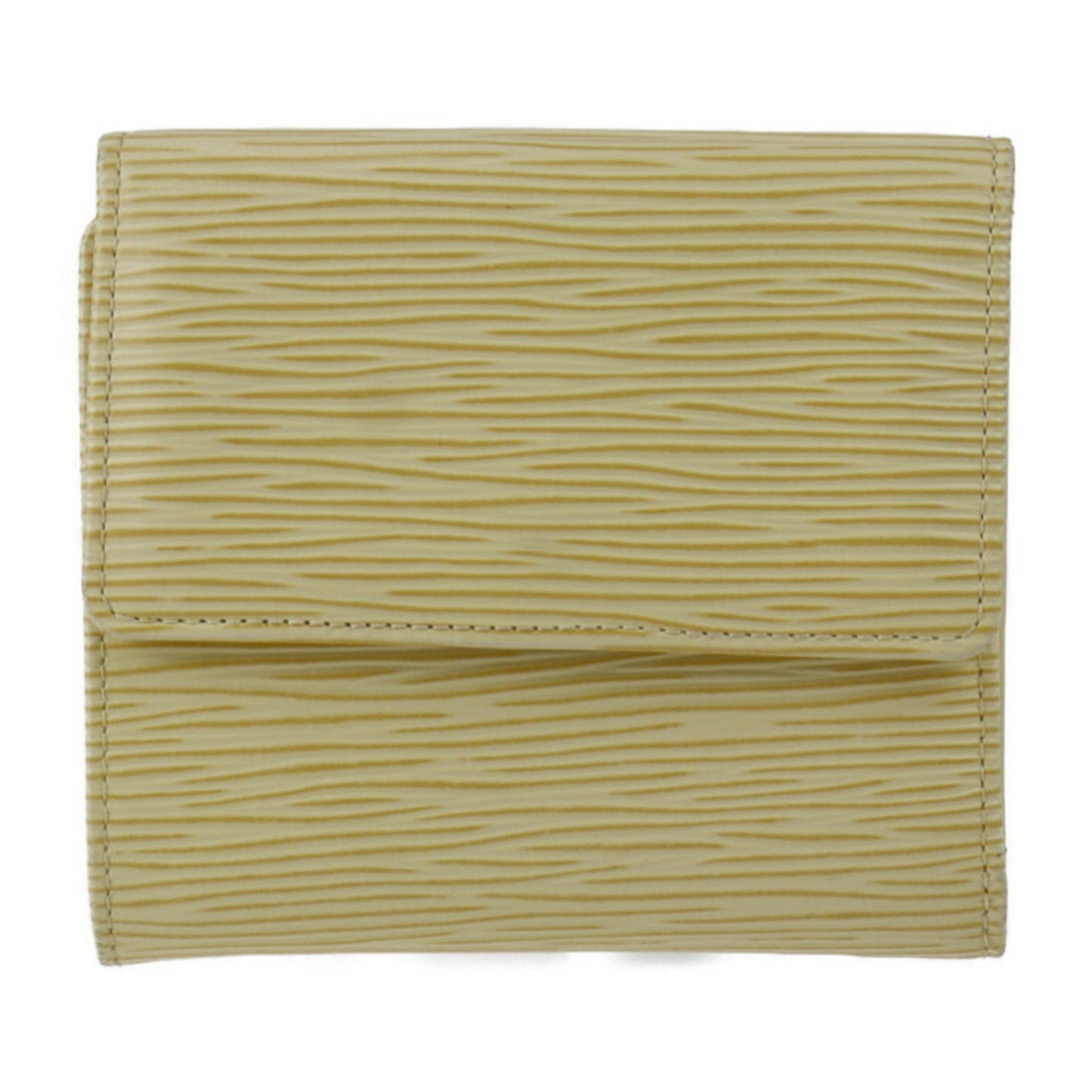 LOUIS VUITTON Portomone Bier Cult Credit Trifold Wallet M6348A Epi Leather Vanilla Yellow Cream Gold Hardware W Hook