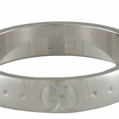 Gucci Icon Ring No. 14 18K K18 White Gold Women's