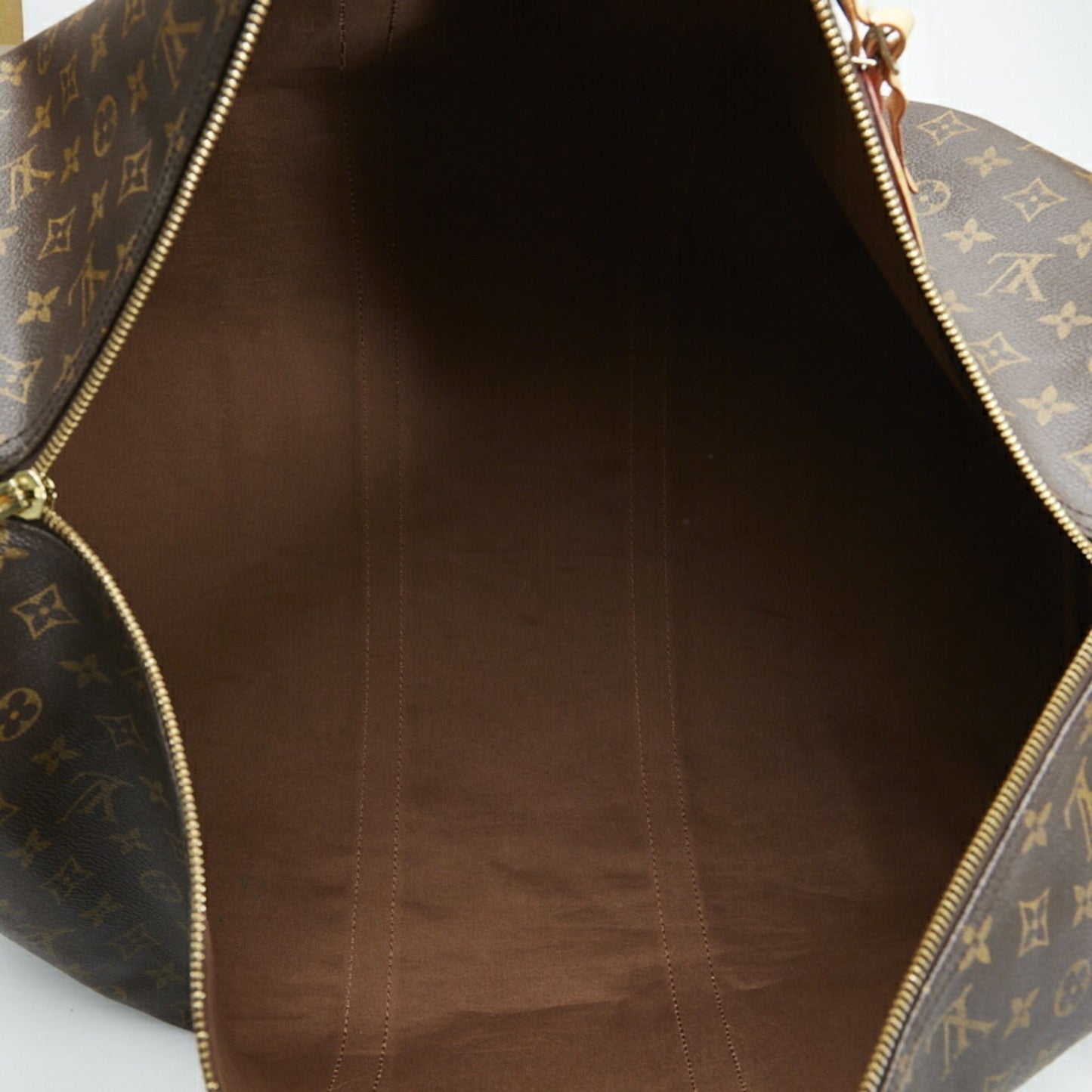 LOUIS VUITTON Monogram Keepall 60 Boston Bag M41422 Brown PVC Leather Ladies
