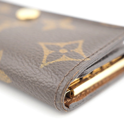 LOUIS VUITTON M69517 Multicle 4 Monogram Key Case Brown Unisex