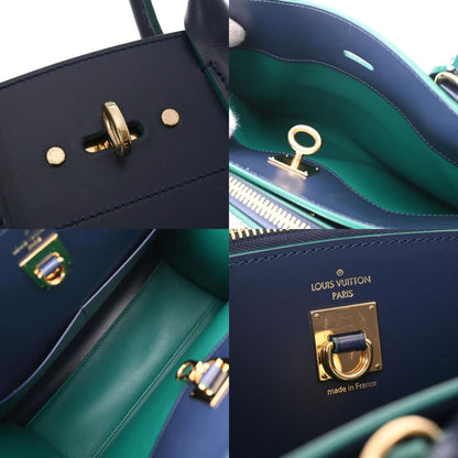 LOUIS VUITTON City Steamer MM Navy/Green Women's Leather Bag