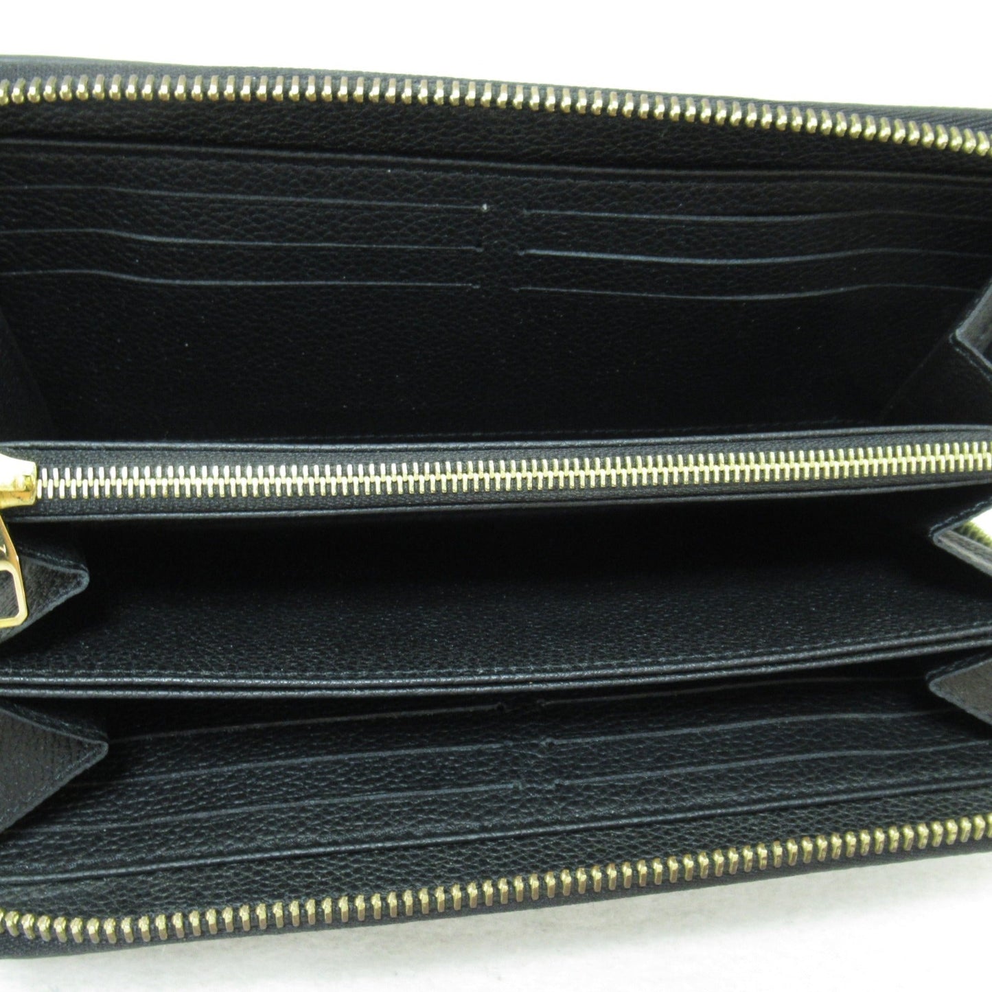 LOUIS VUITTON Zippy wallet purse Black Black Monogram empreinte leather M61864