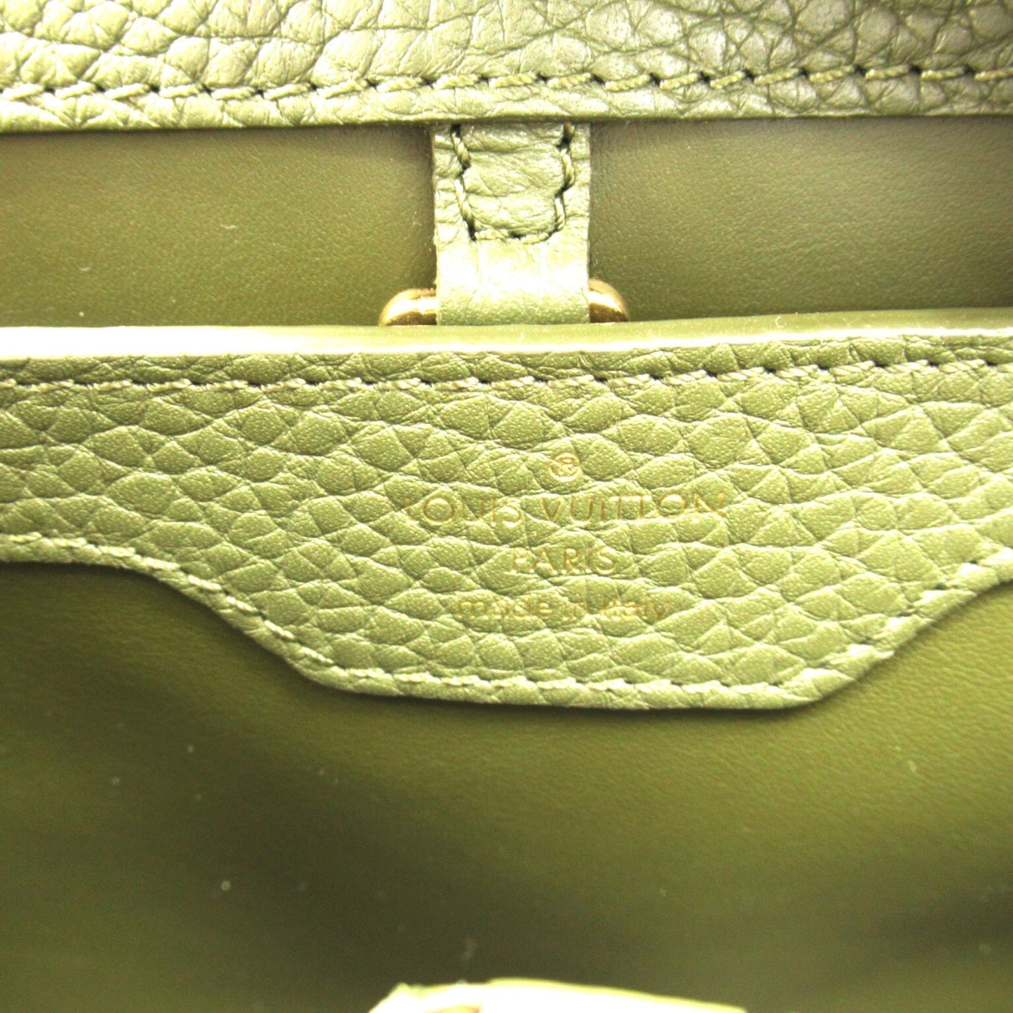 LOUIS VUITTON CapucineBB Khaki Beige Taurillon Clemence Leather leather