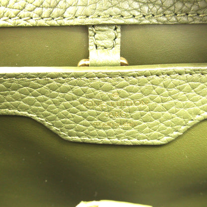 LOUIS VUITTON CapucineBB Khaki Beige Taurillon Clemence Leather leather