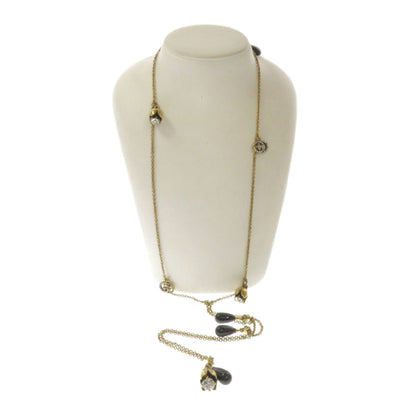 Gucci Interlocking G Long Necklace Flower Motif Ladies GUCCI