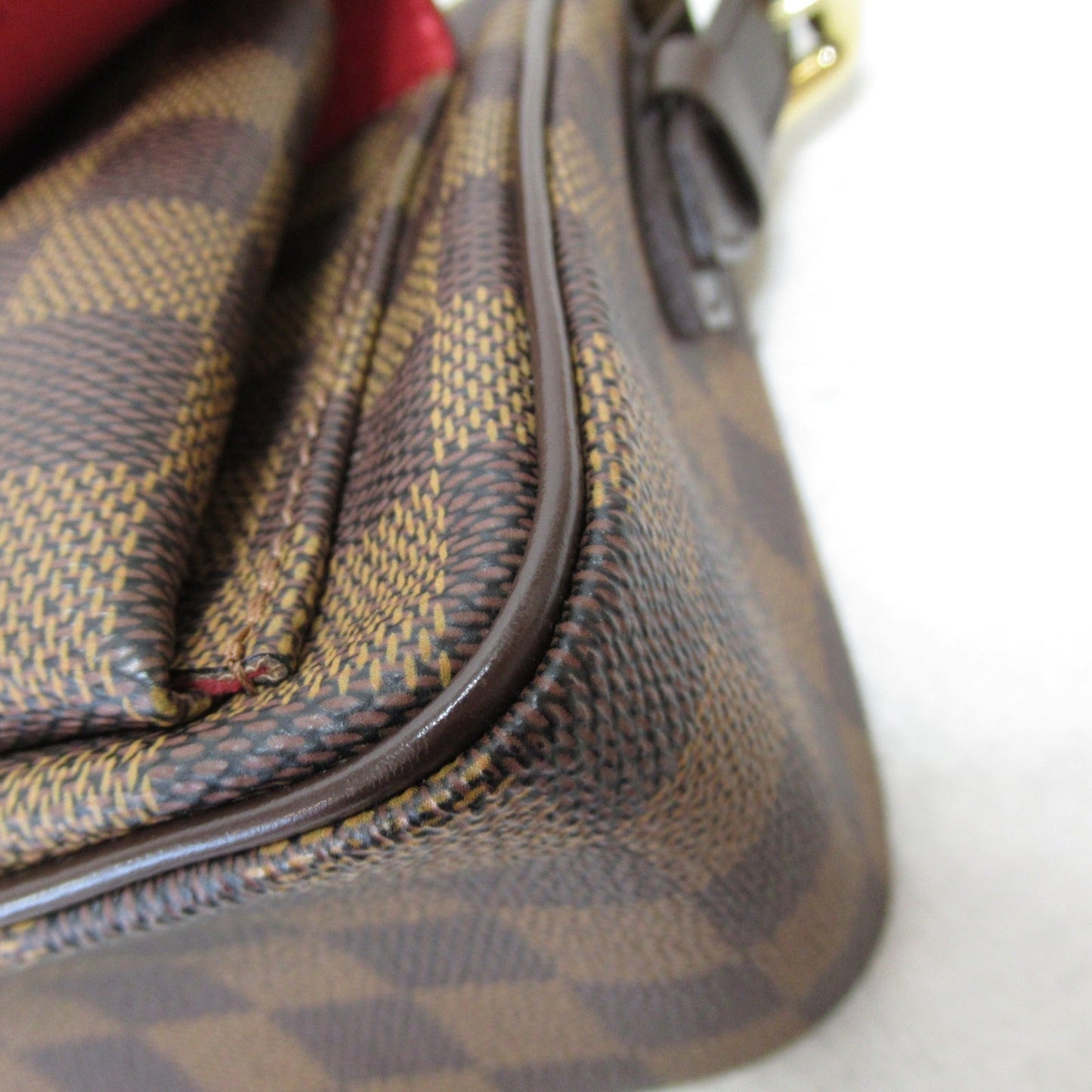 LOUIS VUITTON Ravello GM Shoulder Bag Brown Ebene Damier PVC coated canvas N60006