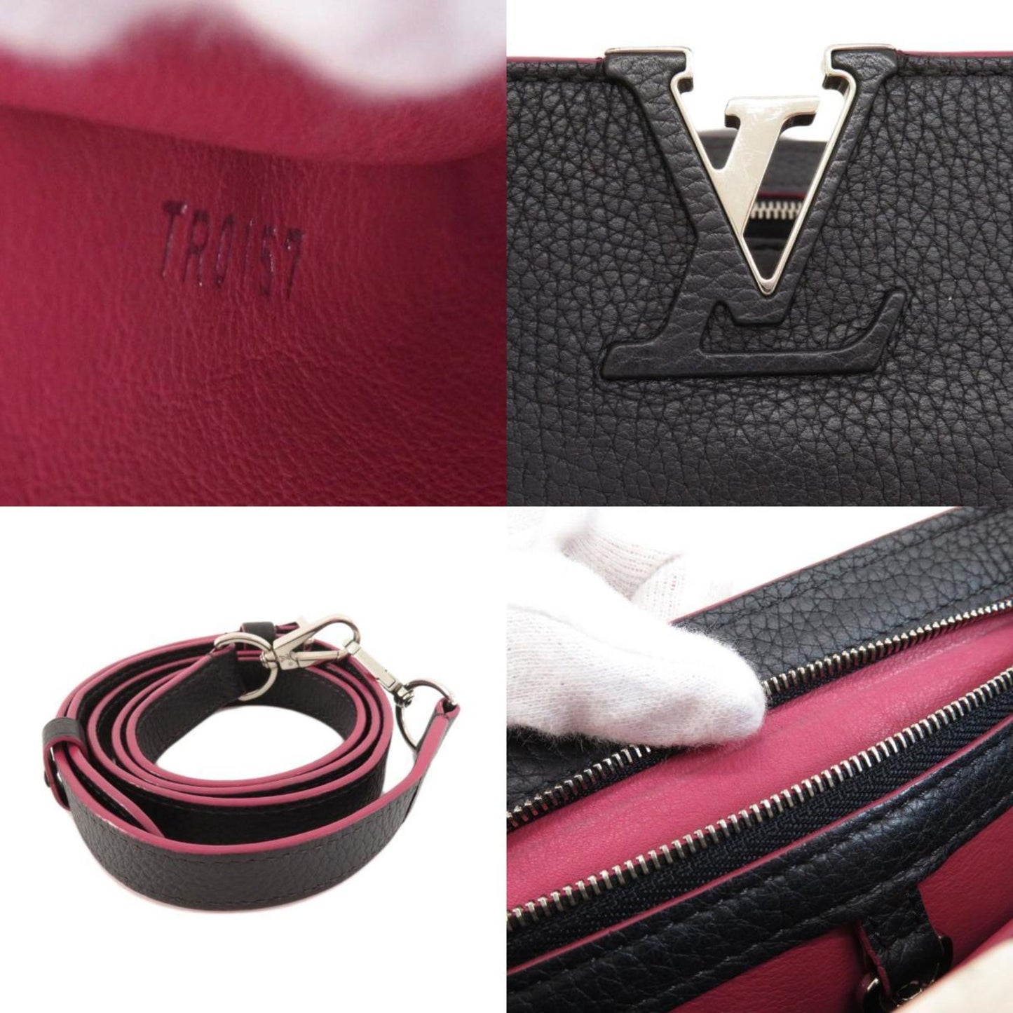 LOUIS VUITTON M94517 Capucines BB Handbag Taurillon Leather Ladies
