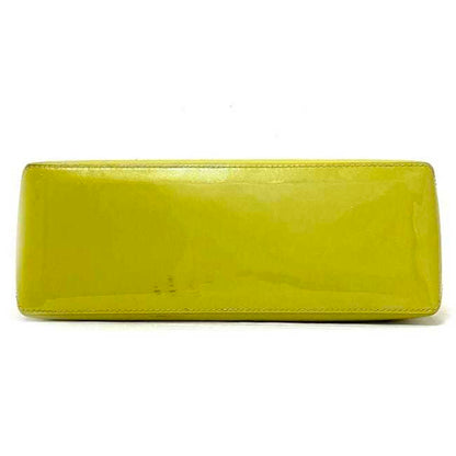 LOUIS VUITTON Handbag Wilshire PM Yellow Green Monogram Vernis M91643 Patent Leather M049  Embossed Enamel LV