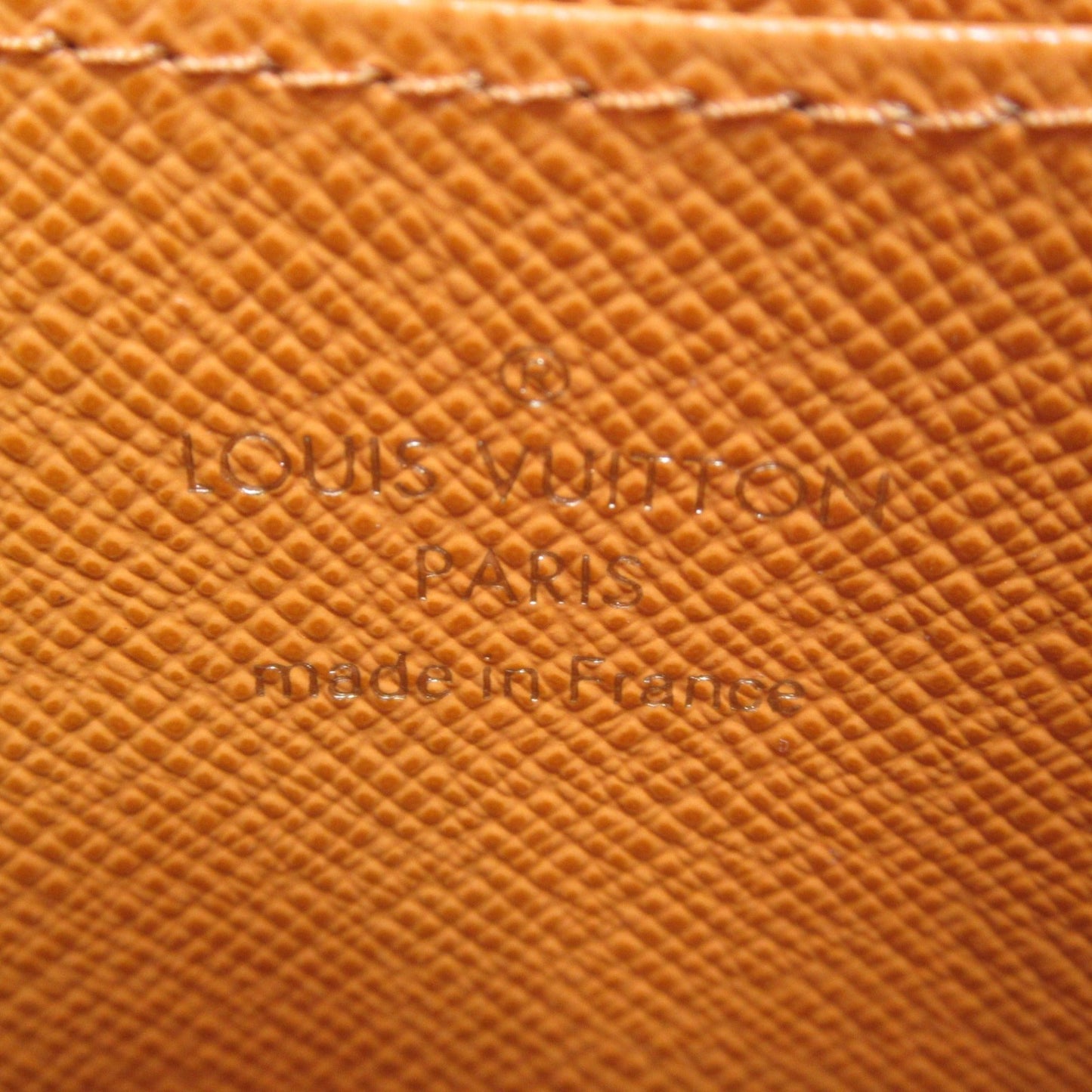 LOUIS VUITTON zip around purse Beige leather monopanum canvas M82691
