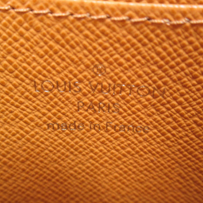 LOUIS VUITTON zip around purse Beige leather monopanum canvas M82691