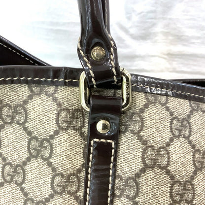 Gucci (Gucci) GG Pattern Tote Bag PVC Coated Canvas Brown Enamel 197953.213048 Women's