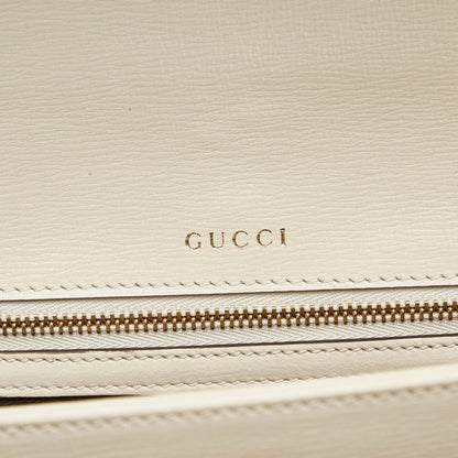 Gucci handbag shoulder bag 602781 white leather ladies Gucci
