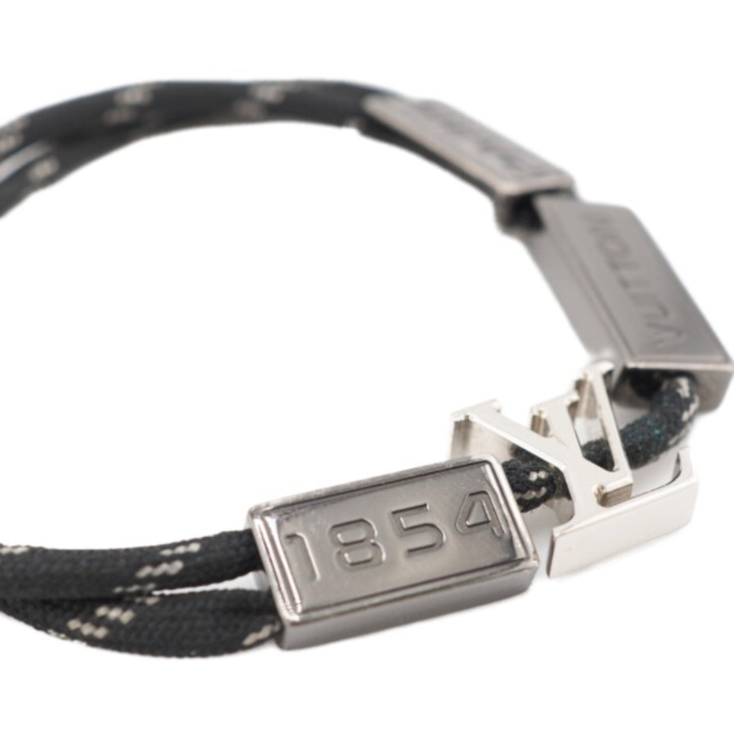 LOUIS VUITTON/ MP2231 LV Satellite Logo Bracelet Black Unisex