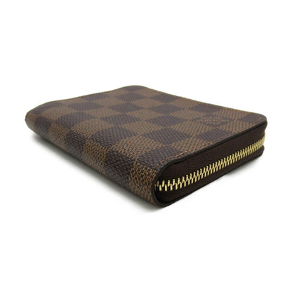 LOUIS VUITTON Zippy Coin Purse Coin Pocket Brown Ebene Damier PVC coated canvas N63070