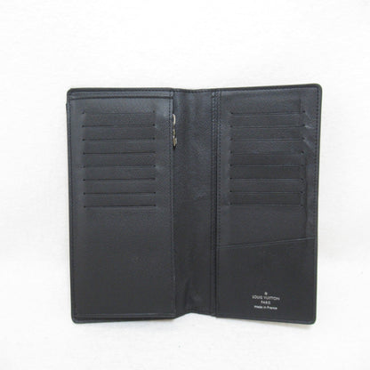 LOUIS VUITTON Foille Brazza Bifold Long Wallet Black Black Taiga leather M30501