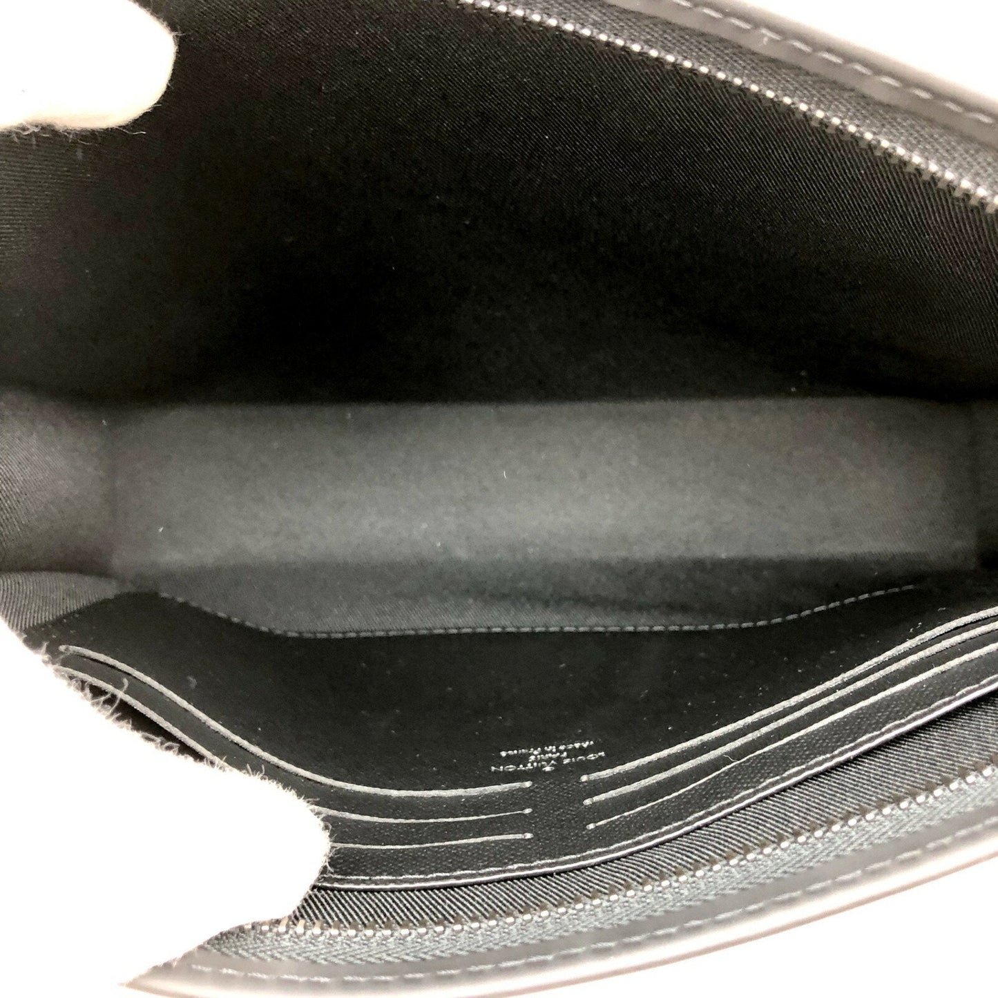 LOUIS VUITTON Pochette Voyage M61692 Monogram Eclipse Black Silver Hardware Men's Second Bag