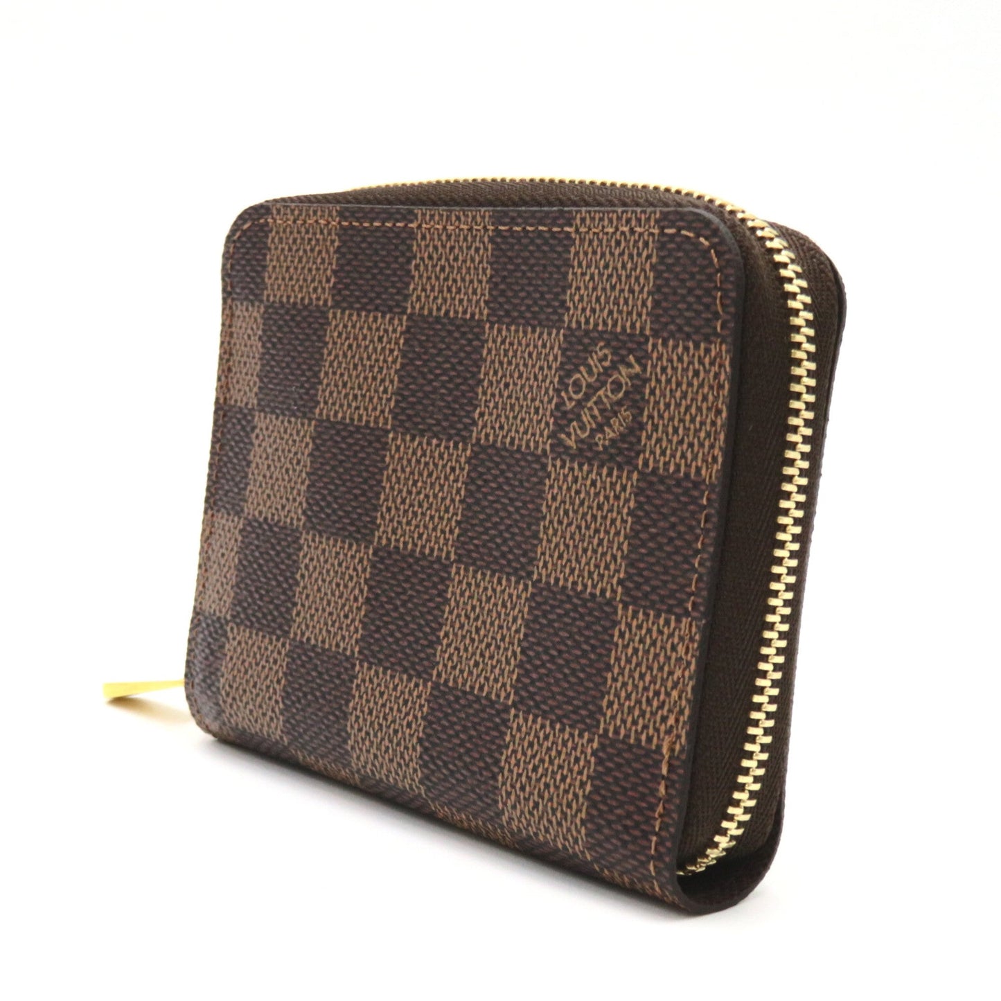 LOUIS VUITTON Zippy coin purse Brown Ebene Damier PVC coated canvas N63070