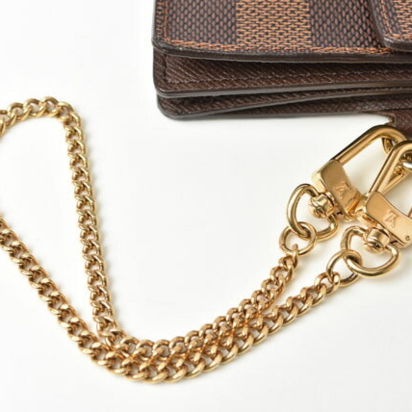 LOUIS VUITTON Wallet Chain  Long Portefeuille Accordeon Damier N60002