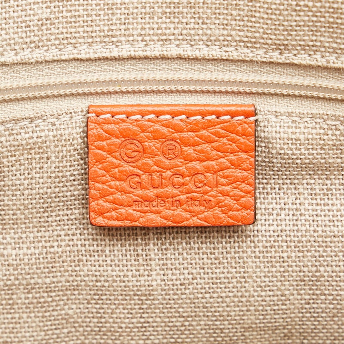 Gucci Interlocking G Handbag Shoulder Bag 449651 Orange Leather Ladies GUCCI