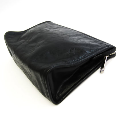 Gucci Unisex Leather Clutch Bag Black