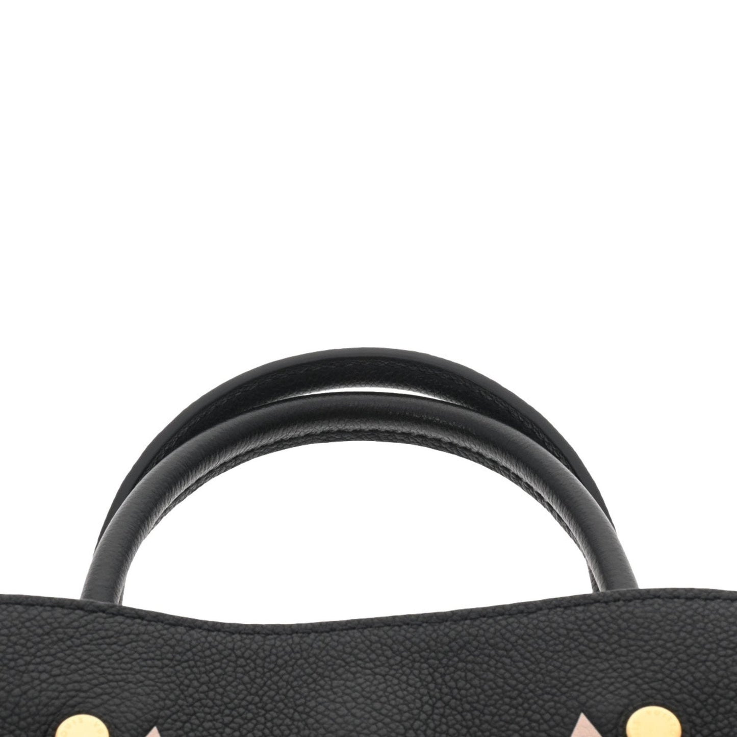 LOUIS VUITTON Monogram Emplant Montaigne BB Noir Beige M45489 Women's Bag