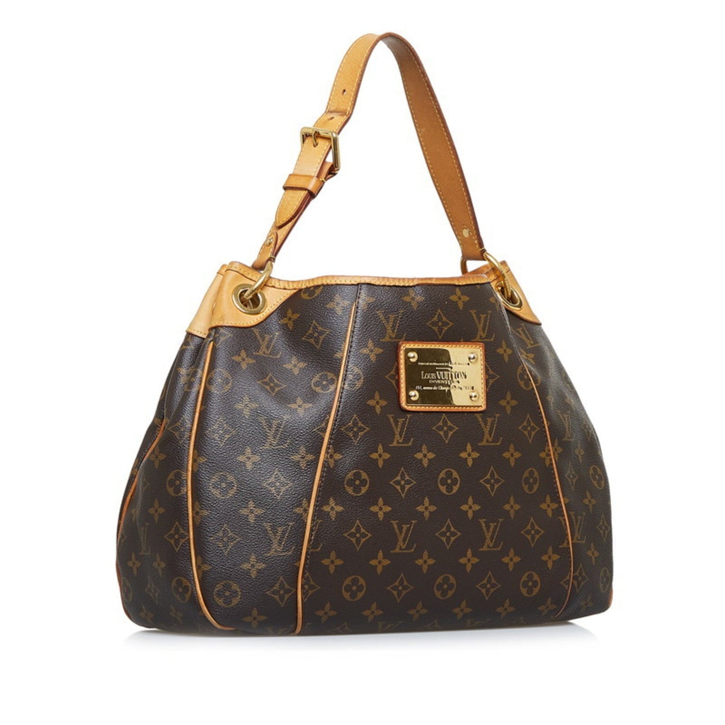 LOUIS VUITTON Monogram Galliera PM Shoulder Bag M56382 Brown PVC Leather Ladies