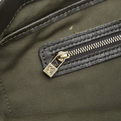 LOUIS VUITTON Monogram Lucile GM Shoulder Bag Tote M92681 Green Dark Brown Canvas Leather Women's