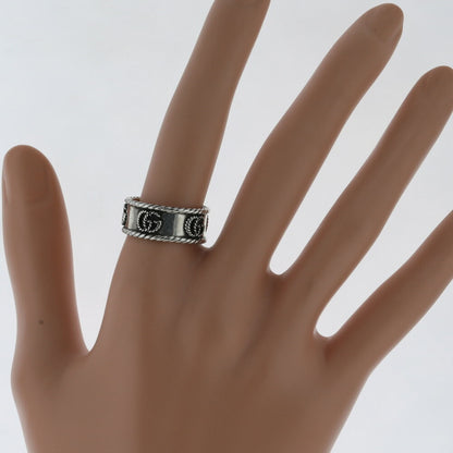 Gucci Ring Double G Width about 9mm 627729 J8400 0701 Silver 925 No. 17 Men's GUCCI