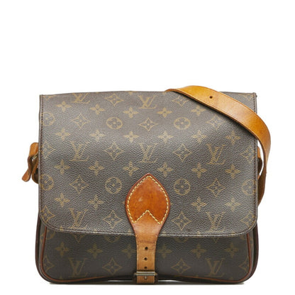LOUIS VUITTON Monogram Cartesier GM Shoulder Bag M51252 Brown PVC Leather Women's