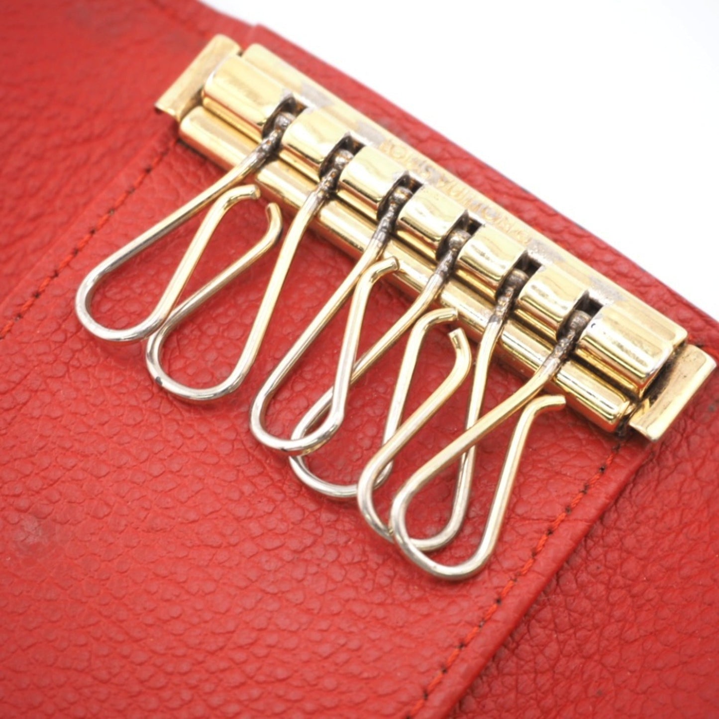 LOUIS VUITTON/ M63708 Empreinte Multicle 6 Key Case Red Ladies