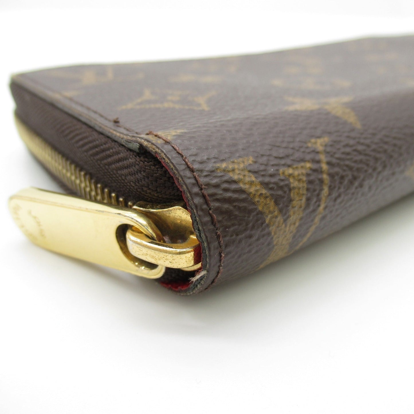 LOUIS VUITTON Zippy Wallet Round Long Wallet Brown Coquelicot Monogram PVC coated canvas M41896