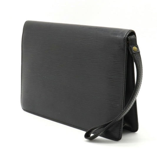 LOUIS VUITTON Epi Pochette Serie Dragonne Second Bag Noir Black Key Missing M52612