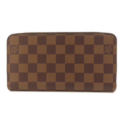 LOUIS VUITTON N41661 Zippy Damier Ebene Long Wallet Canvas Women's