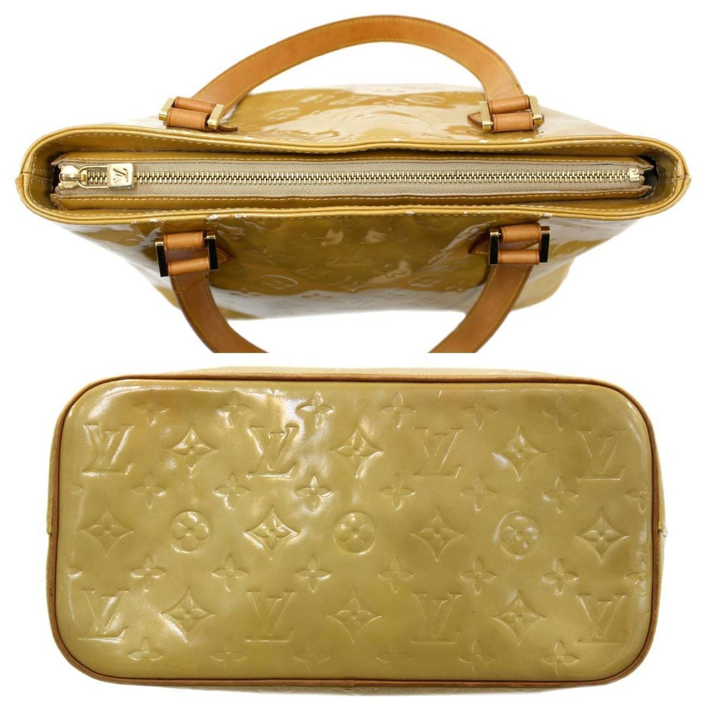 LOUIS VUITTON Houston handbag Vernis beige M91340 TH0051