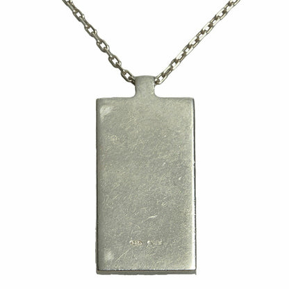 Gucci Plate Necklace Silver Metal Ladies GUCCI