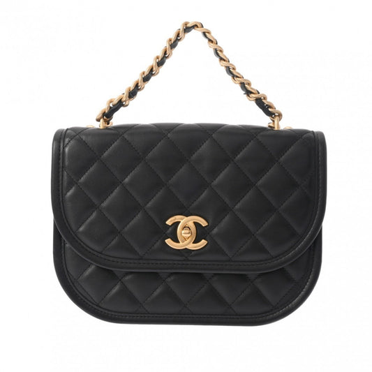 CHANEL Chanel Chain Shoulder Black AS2431 Women's Lambskin Bag