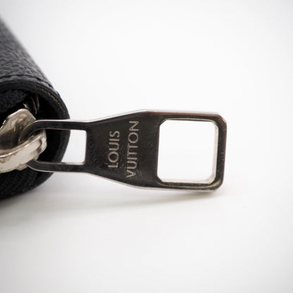 LOUIS VUITTON N60632 Zippy Organizer Round Zipper Damier Graphite Long Wallet Black Men's