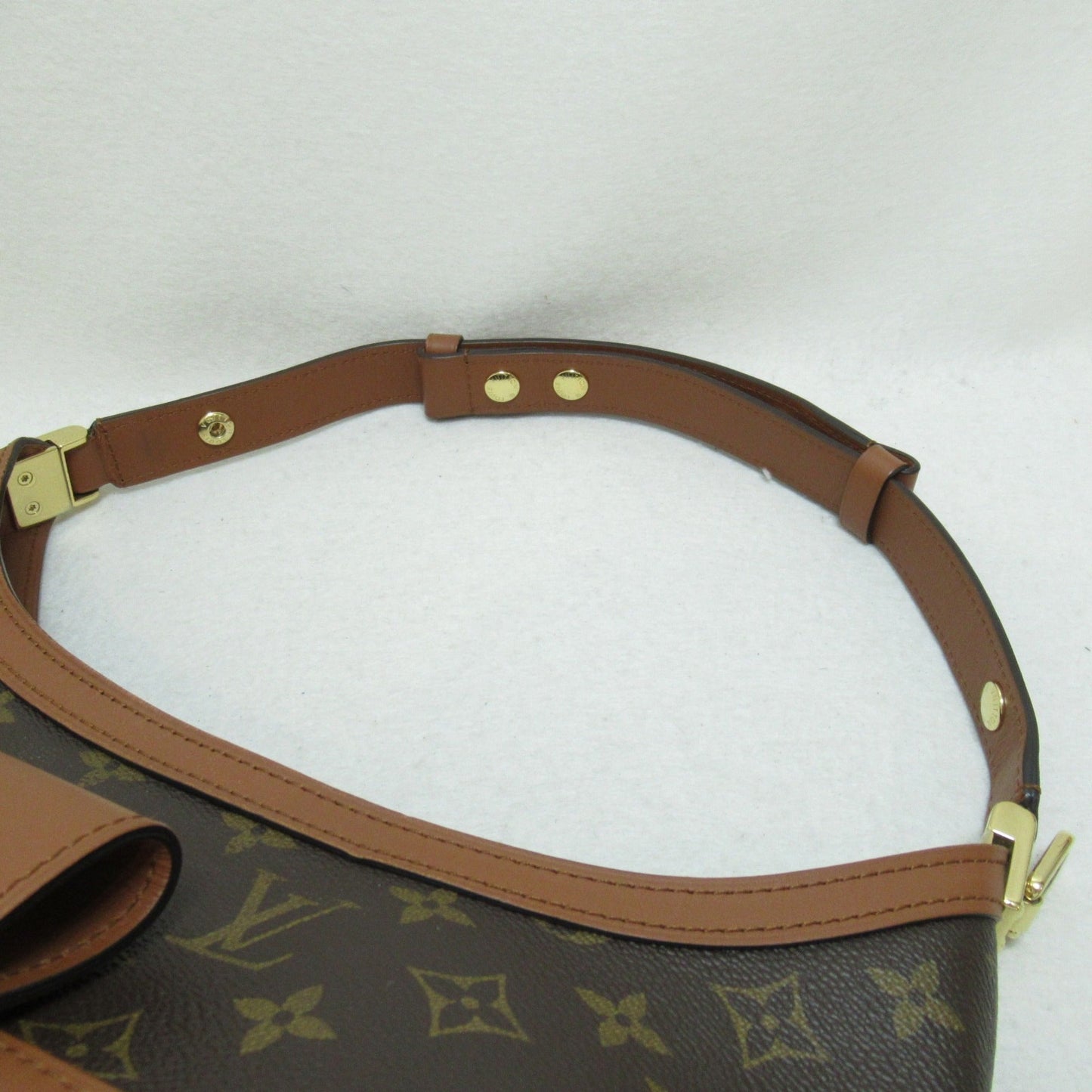 LOUIS VUITTON Hobo Dauphine MM Shoulder Bag Brown Black Monogram Reverse PVC coated canvas M45195