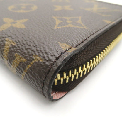 LOUIS VUITTON Zippy wallet Brown Pink Rose valerine Monogram PVC coated canvas M41894