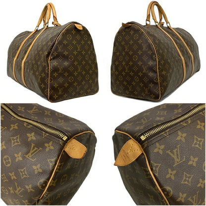 Louis Vuitton Boston Bag Keepol 55 Brown Beige Monogram M41424 Nume MI0951 LOUIS VUITTON Handbag Unisex Louis Vuitton