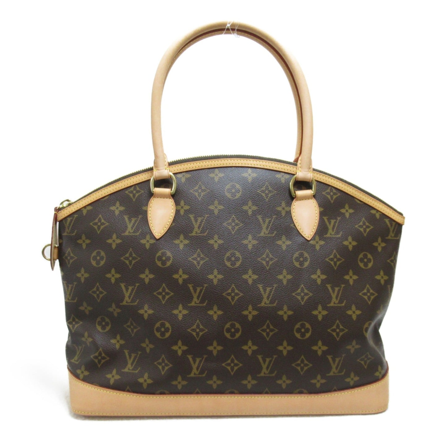 LOUIS VUITTON Lockit Horizontal Handbag Brown Monogram PVC coated canvas M40104