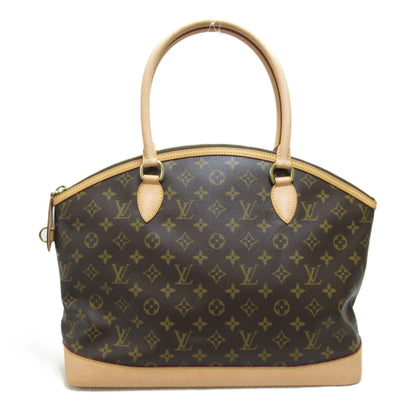 LOUIS VUITTON Lockit Horizontal Handbag Brown Monogram PVC coated canvas M40104