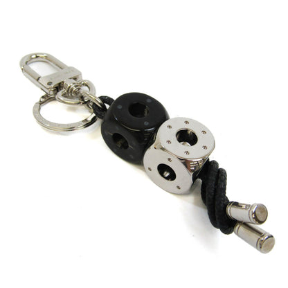 LOUIS VUITTON Damier Graphite Portocray Dice M66735 Keyring [Damier Graphite,Noir,Silver]