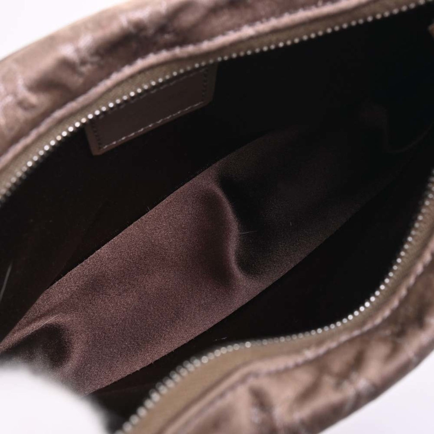 LOUIS VUITTON Monogram Satin Little Boulogne Handbag M92143 Brown Women's